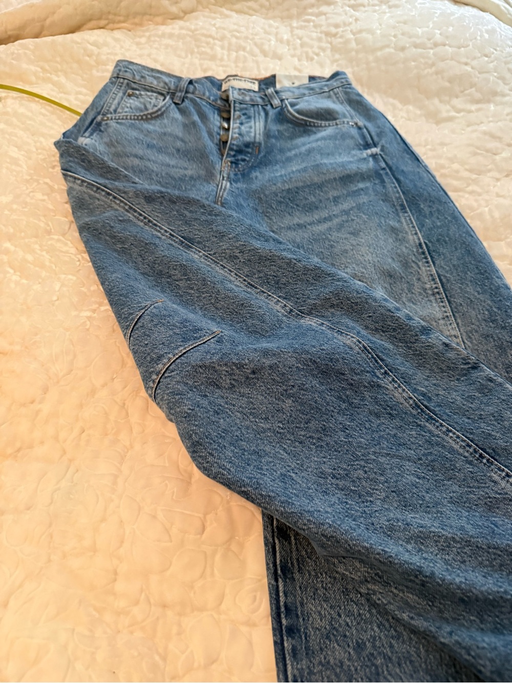 We The Free Light Blue Wide-Leg Flare Jeans - Picture 5 of 14